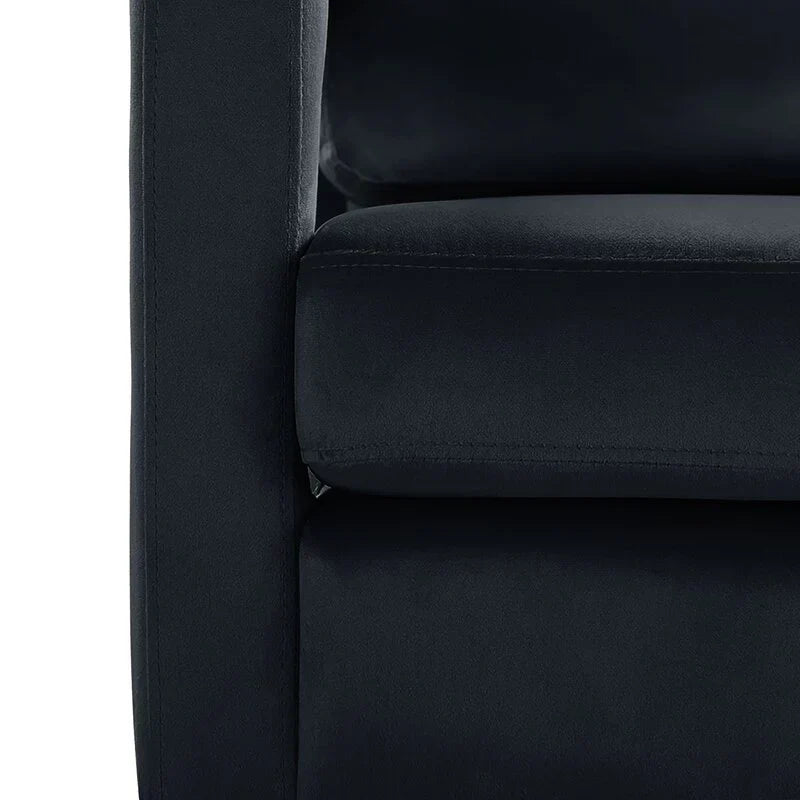 Jojo Upholstered Accent Chair in Suede - Luxe Maple