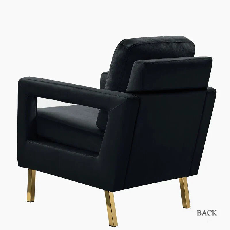 Jojo Upholstered Accent Chair in Suede - Luxe Maple