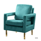 Jojo Upholstered Accent Chair in Suede - Luxe Maple