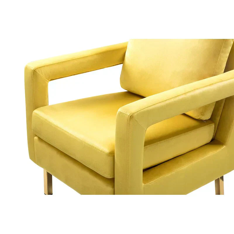 Jojo Upholstered Accent Chair in Suede - Luxe Maple