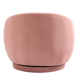 Barrel Arm Chair Embossing Fleece Upholstered Accent Sofa Chair - Luxe Maple