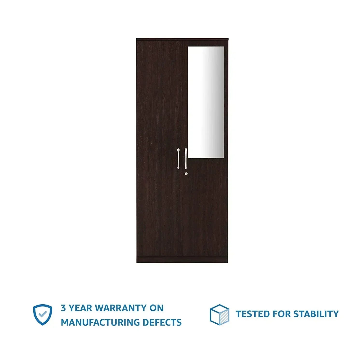 Rolex Engineered Wood Wardrobe 2 Doors - Luxe Maple