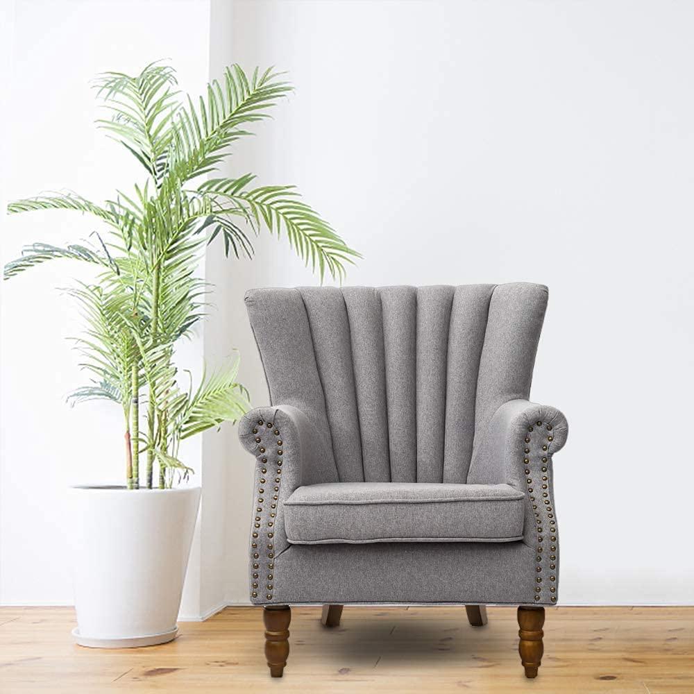 Romen Couch Accent Chair in Grey Color - Luxe Maple
