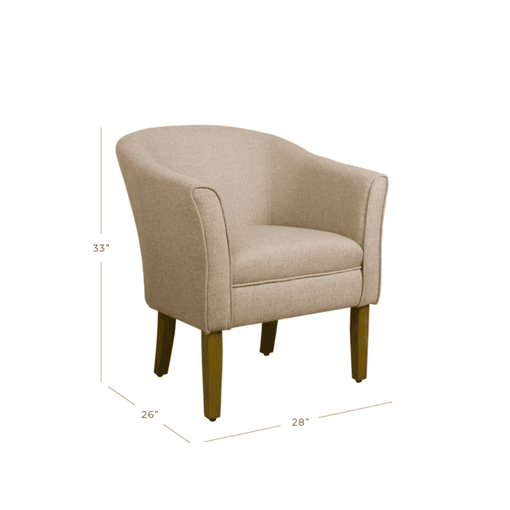 Porch & Den Kings-well Barrel Accent Chair - Luxe Maple
