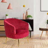 Texo Upholstered Accent Chair in Suede - Luxe Maple