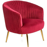 Texo Upholstered Accent Chair in Suede - Luxe Maple