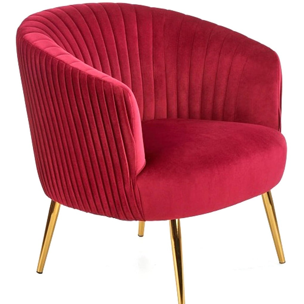 Texo Upholstered Accent Chair in Suede - Luxe Maple