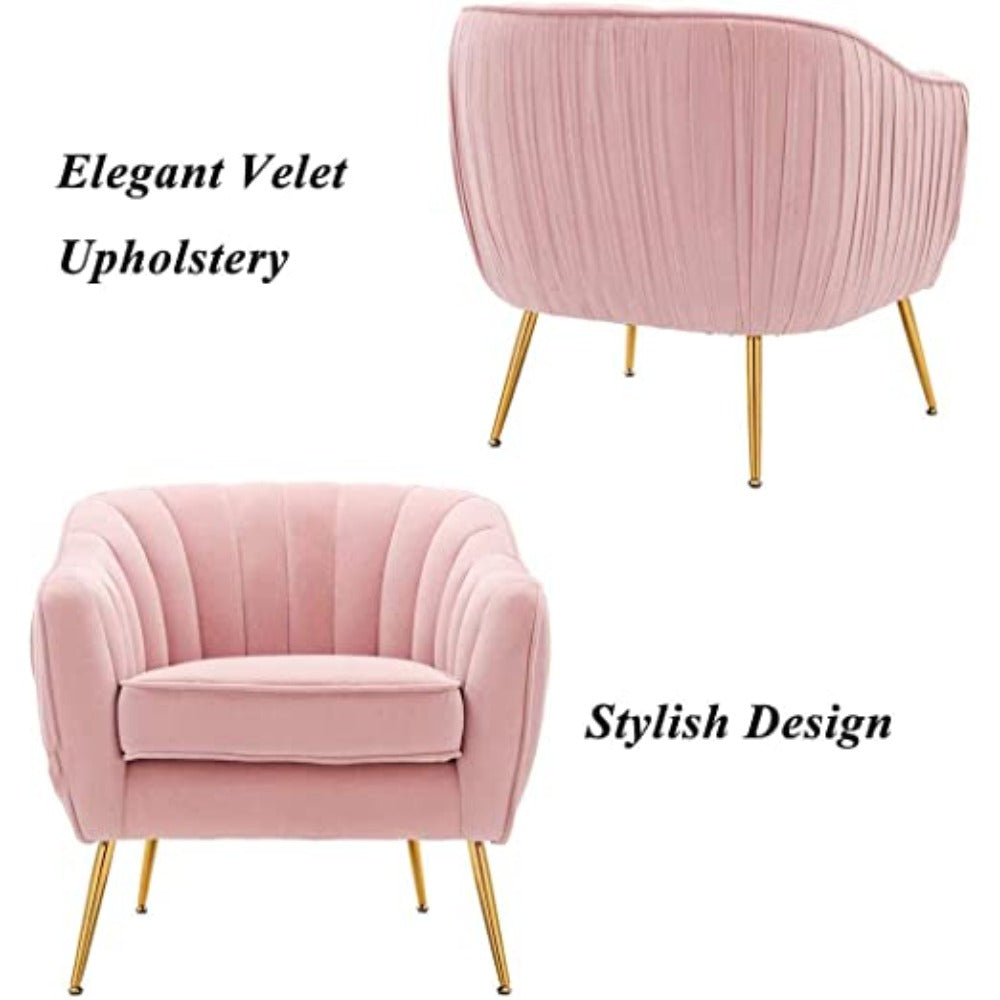 Patro Upholstered Accent Chair in Suede - Luxe Maple