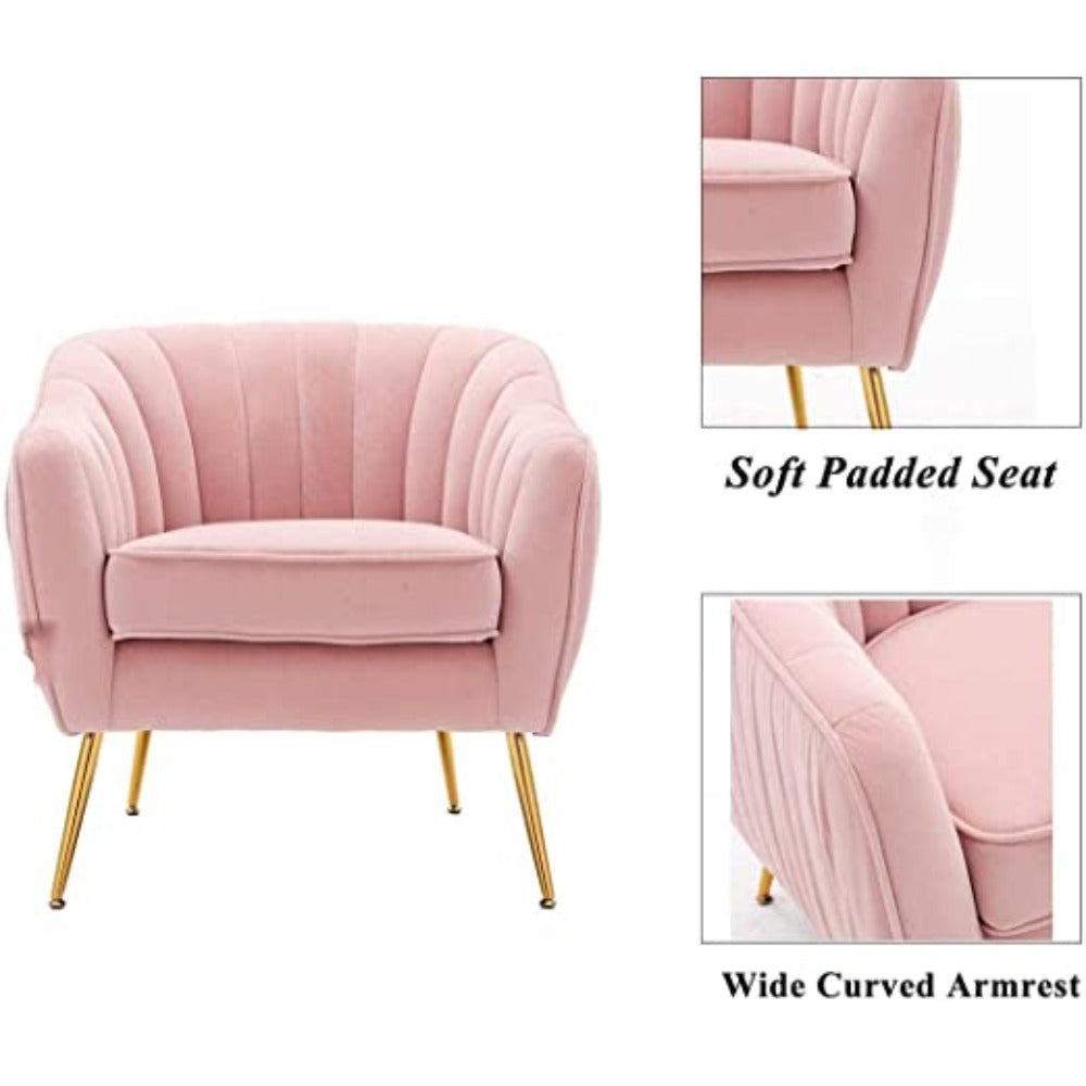 Patro Upholstered Accent Chair in Suede - Luxe Maple