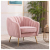 Patro Upholstered Accent Chair in Suede - Luxe Maple