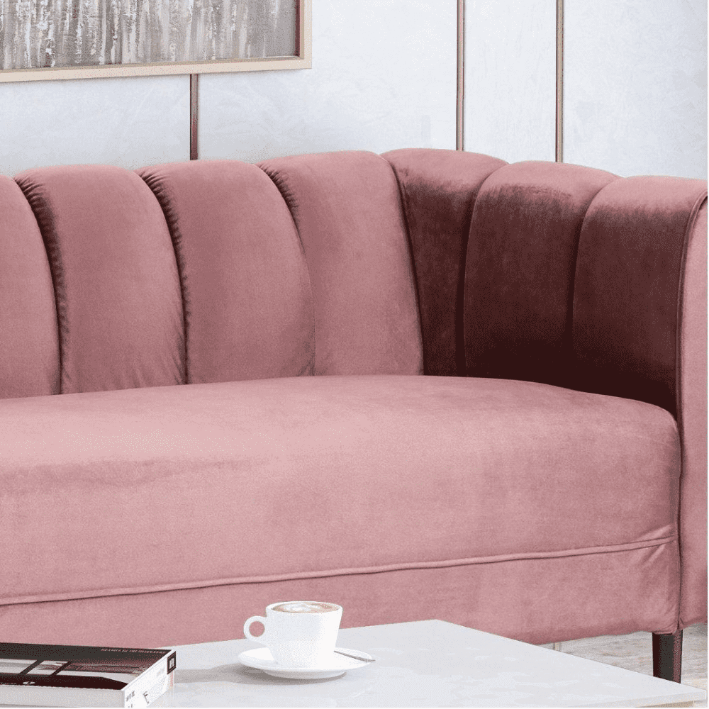 Bobran Modern Sofa Set in Suede - Luxe Maple