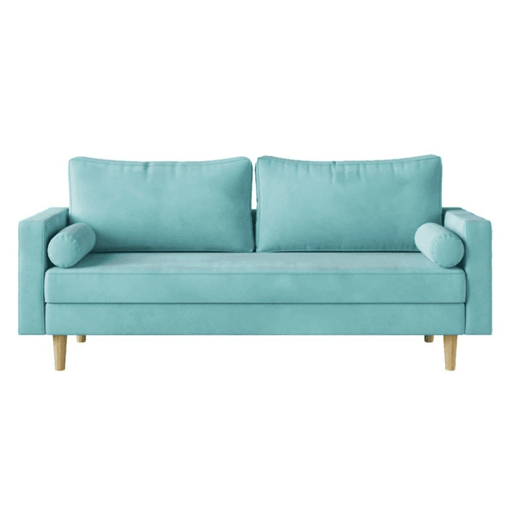 Craftmen Modern Sofa Set in Suede Fabric - Luxe Maple