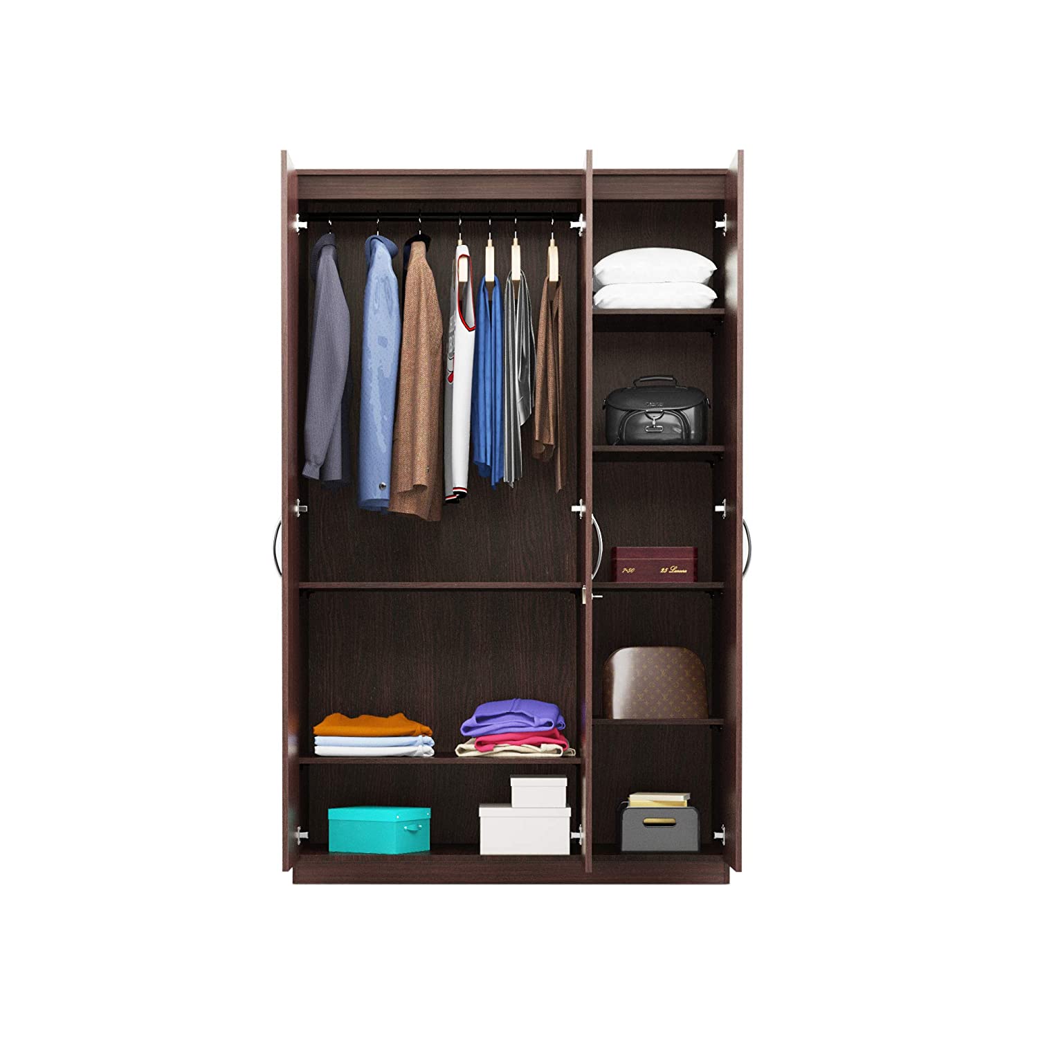 Silly Medusa Engineered Wood Wardrobe Wenge Finish - Luxe Maple