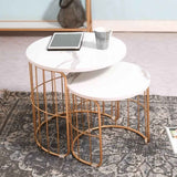 Nature Lover Golden Nesting Table Set of Two - Center Table