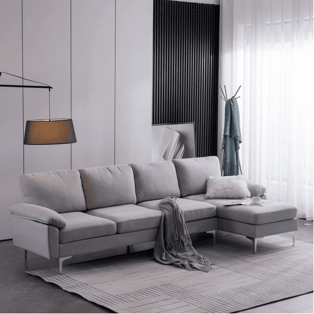Jasmine Sectional Sofa Set RHS - Luxe Maple