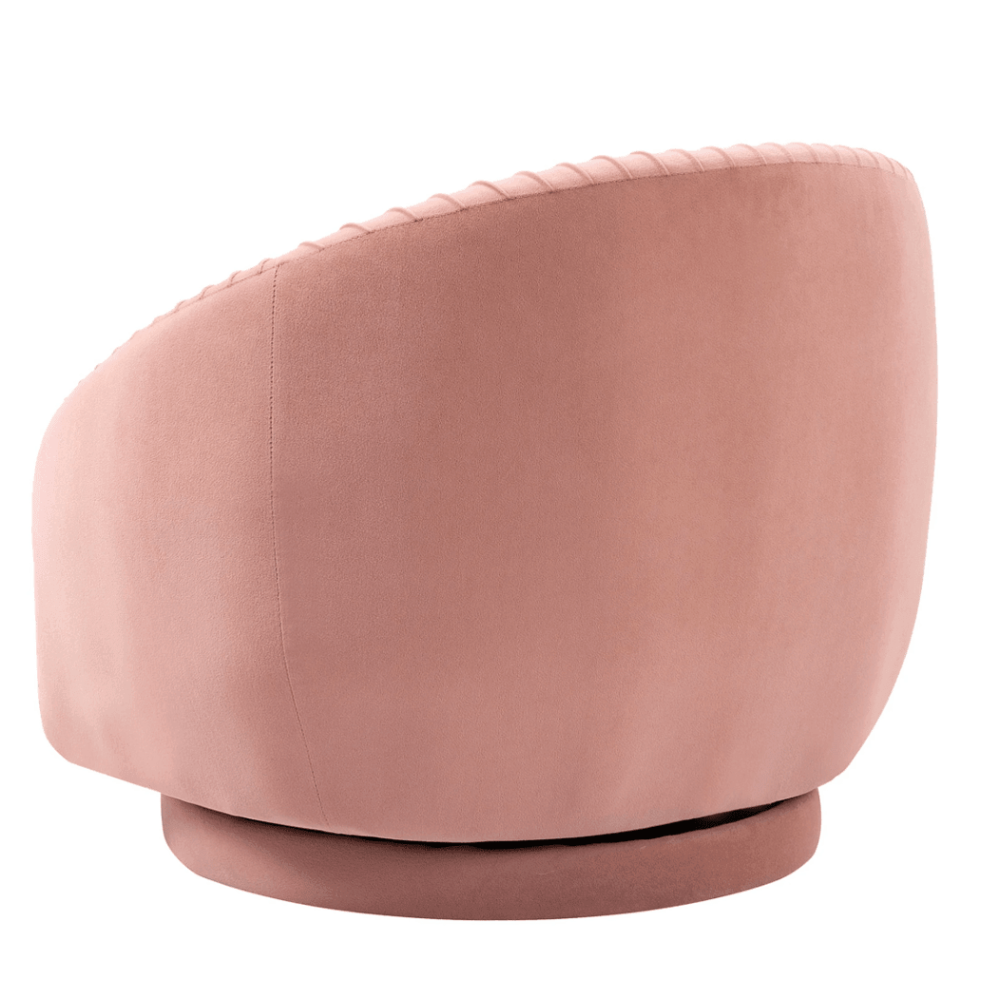 Barrel Arm Chair Embossing Fleece Upholstered Accent Sofa Chair - Luxe Maple