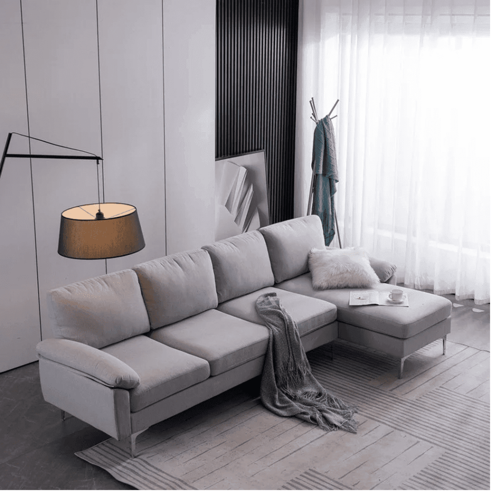 Jasmine Sectional Sofa Set RHS - Luxe Maple
