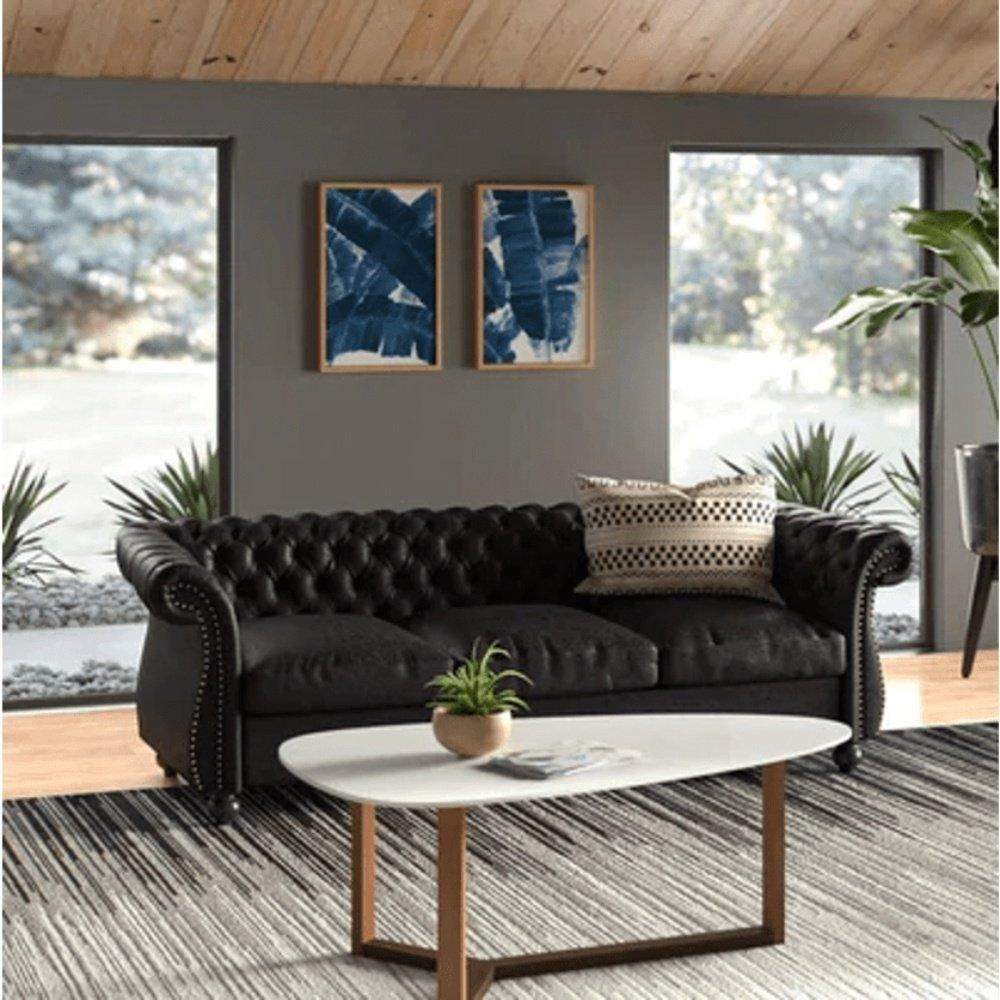 Romeo Chesterfield Sofa Set - Luxe Maple
