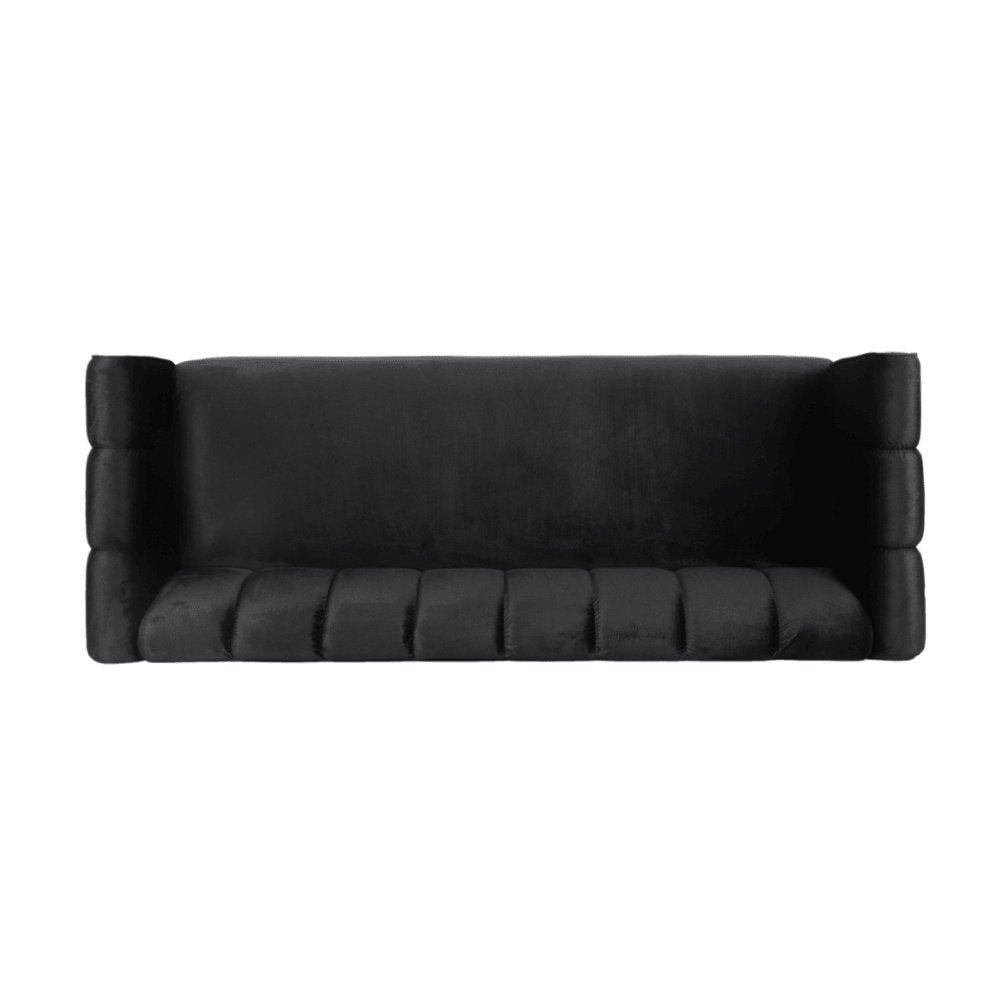 Bobran Modern Sofa Set in Suede - Luxe Maple