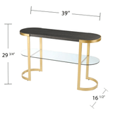 Ronak Golden Console Table - Stainless Steel - Luxe Maple