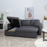 Desk Sofa Cum Bed In Suede - Luxe Maple