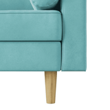 Craftmen Modern Sofa Set in Suede Fabric - Luxe Maple