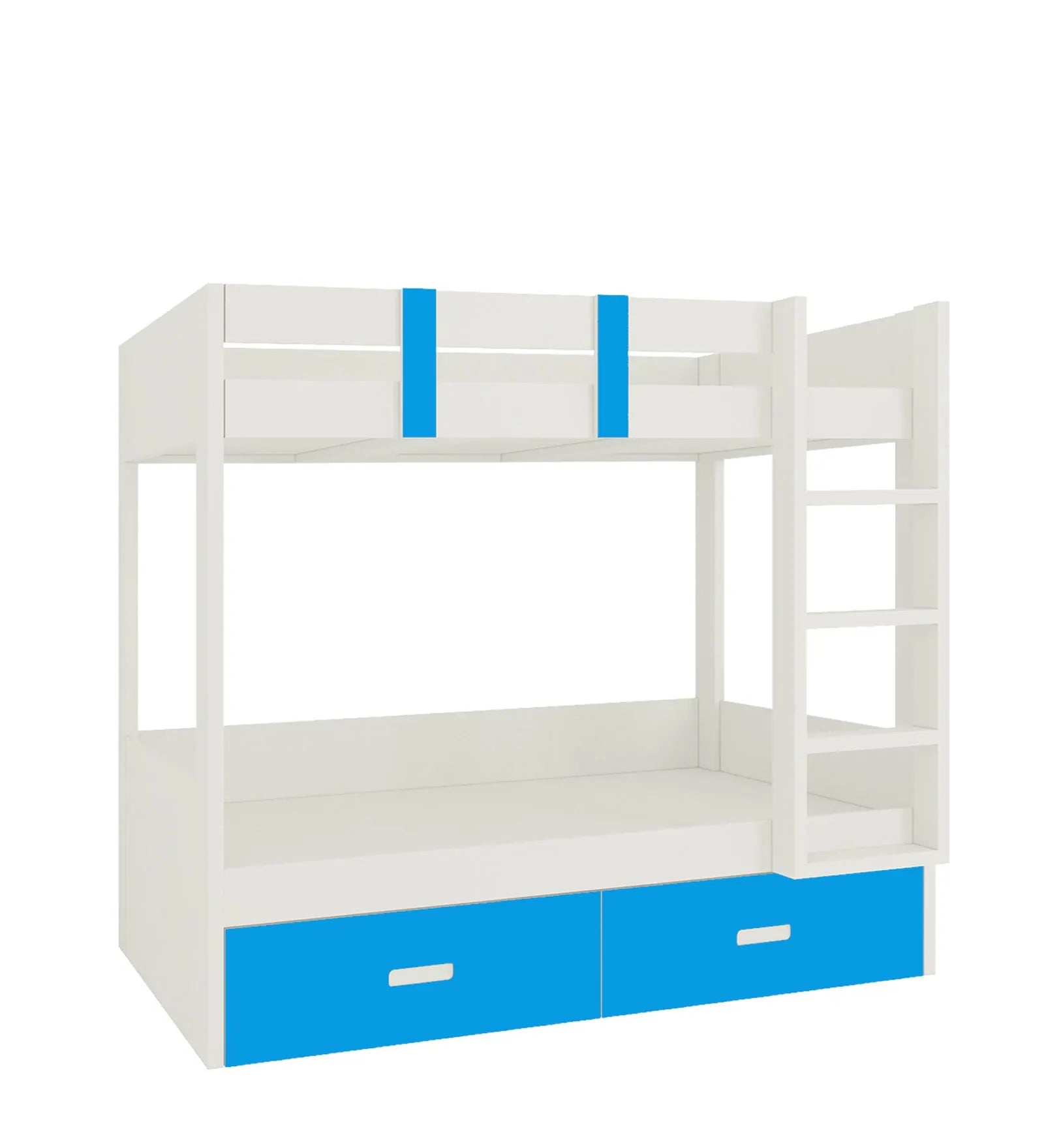 Adona Bunk Bed In White - Luxe Maple - Luxe Maple