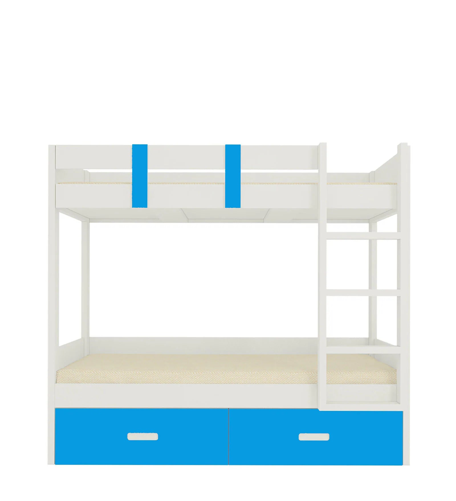 Adona Bunk Bed In White - Luxe Maple - Luxe Maple