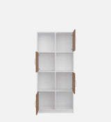 Akaya Bookshelf In White & Walnut - Luxe Maple - Luxe Maple