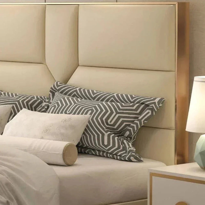 American Luxury Upholstered Bed in Suede | Premium Designer Bed - Luxe Maple