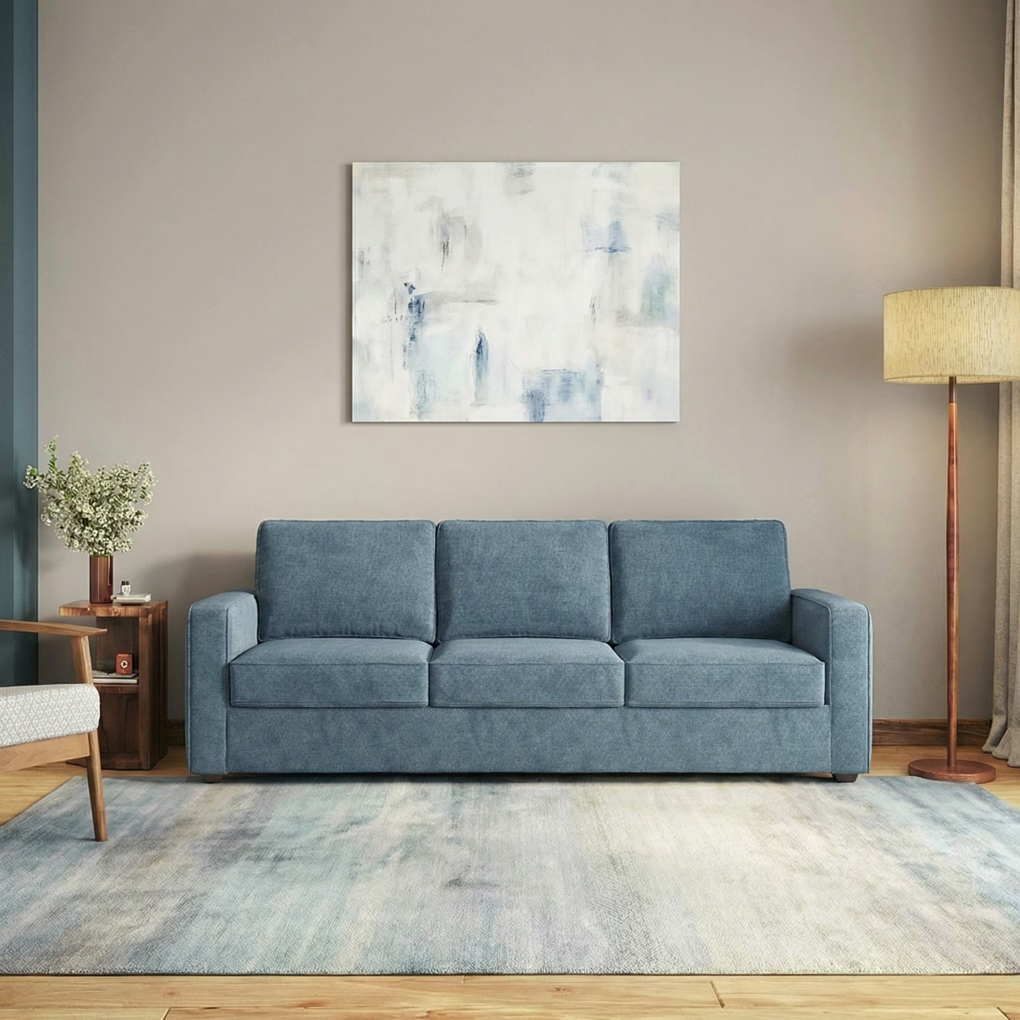 Apollo Suede Sofa Set - Luxe Maple - Luxe Maple