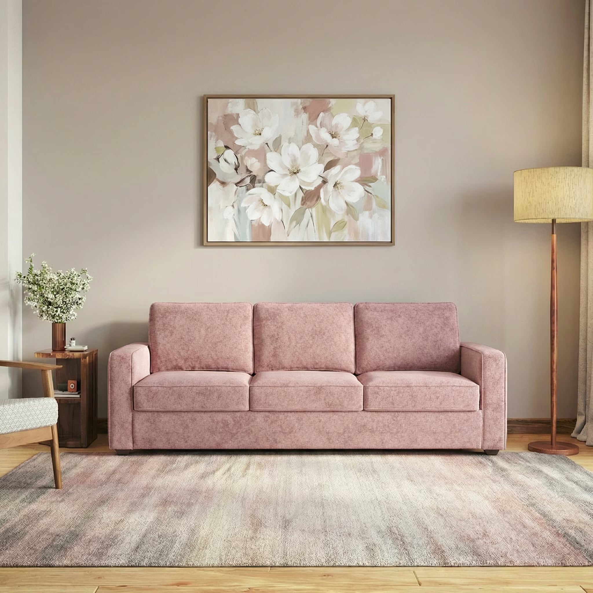 Apollo Suede Sofa Set - Luxe Maple - Luxe Maple