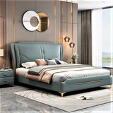Apollo Luxury Upholstered Bed in Leatherette | Premium Bed - Luxe Maple