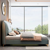 Apollo Luxury Upholstered Bed in Leatherette | Premium Bed - Luxe Maple