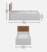 Astro Single Wooden Bed In White - Luxe Maple - Luxe Maple