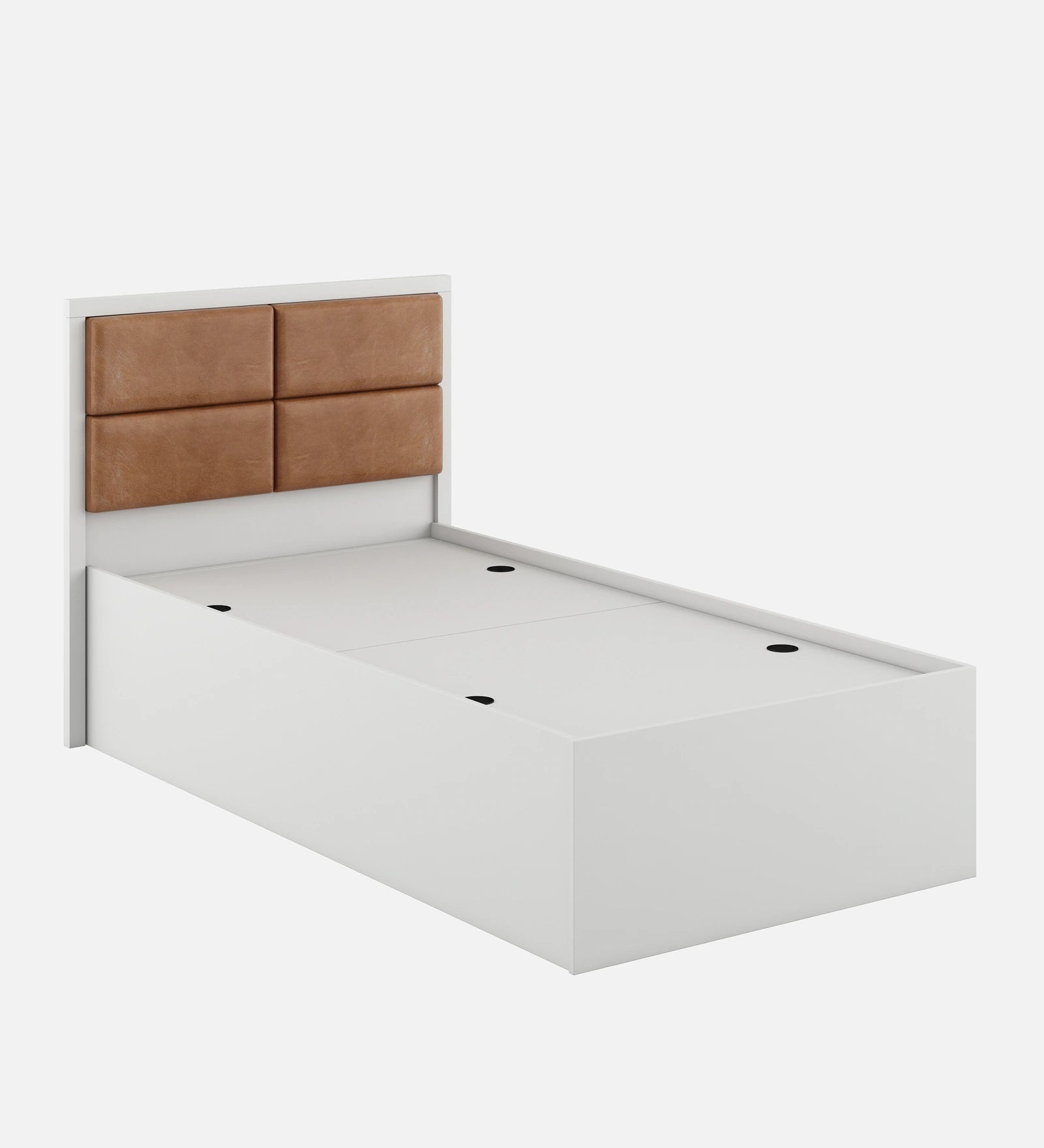 Astro Single Wooden Bed In White - Luxe Maple - Luxe Maple