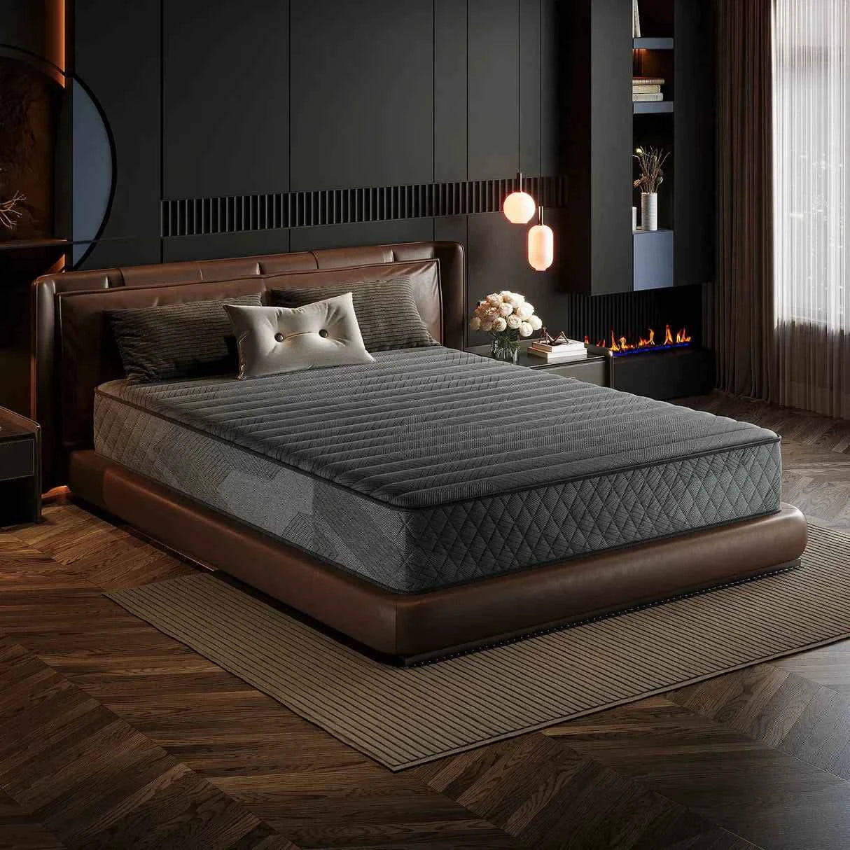 Premium Memory Foam Hybrid Mattress Cooling and Breathable By Luxe Maple - 10 Inches