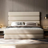 Becton Luxury Upholstered Bed in Leatherette | Premium Bed - Luxe Maple