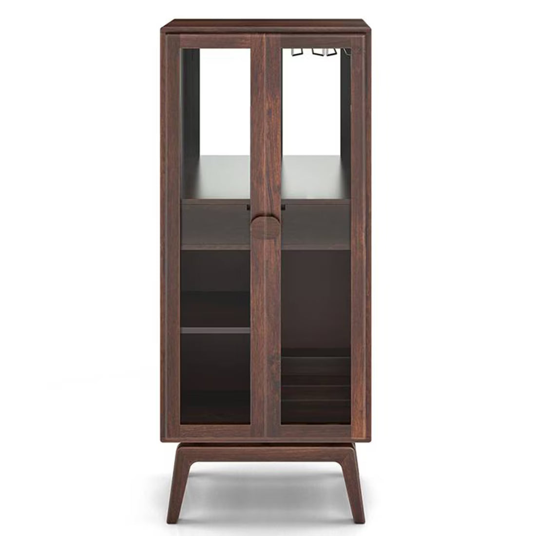 Bois Solid Wood Bar Cabinet In Walnut - Luxe Maple