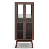Bois Solid Wood Bar Cabinet In Walnut - Luxe Maple