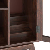 Bois Solid Wood Bar Cabinet In Walnut - Luxe Maple