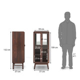 Bois Solid Wood Bar Cabinet In Walnut - Luxe Maple