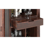 Bois Solid Wood Bar Cabinet In Walnut - Luxe Maple