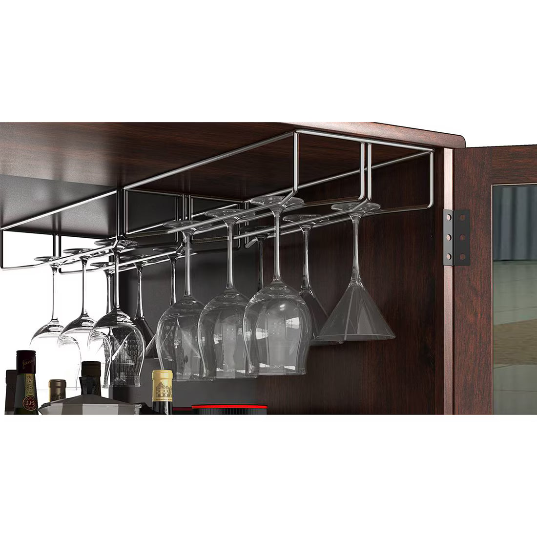 Bois Solid Wood Bar Cabinet In Walnut - Luxe Maple