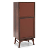 Bois Solid Wood Bar Cabinet In Walnut - Luxe Maple