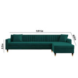 Bosco Luxury Sectional Sofa in Suede | Modern L Shape Sofa - Luxe Maple