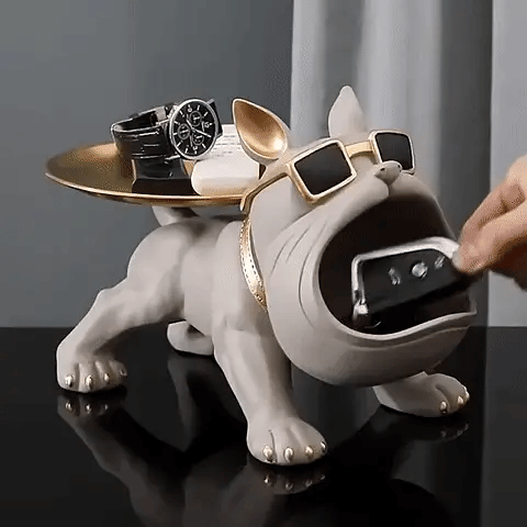Bull Storage Butler Sculpture - Luxe Maple