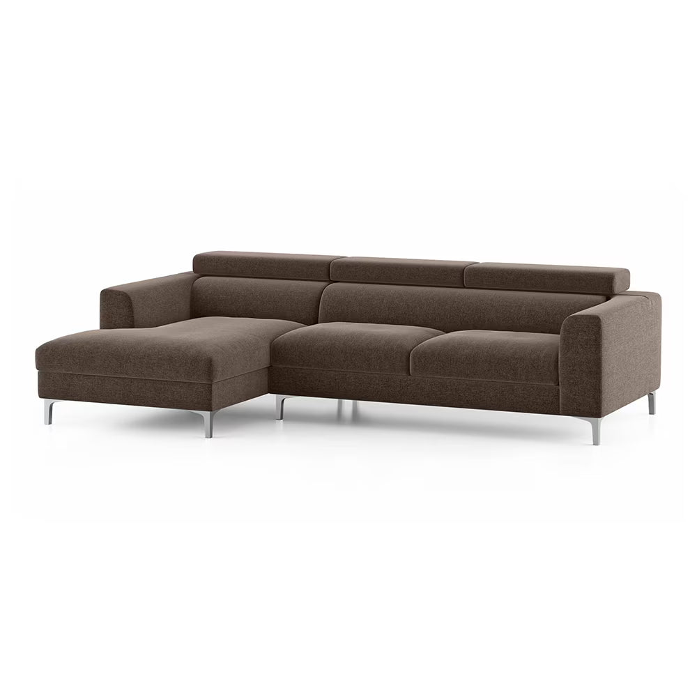 Chessa Sectional Suede Sofa Set - Luxe Maple - Luxe Maple