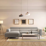 Chessa Sectional Suede Sofa Set - Luxe Maple - Luxe Maple