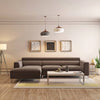 Chessa Sectional Suede Sofa Set - Luxe Maple - Luxe Maple